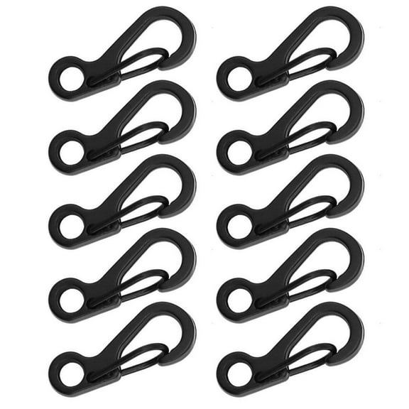 Necvior 10Pcs Small Carabiner Clip Spring Snap Hook Clasps Keychain Backpacks Carabiners