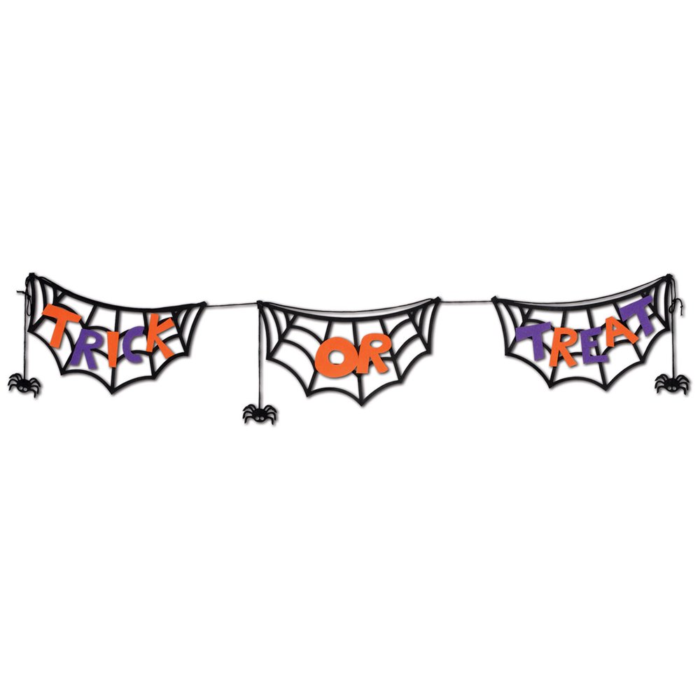 7" x 4' 6" Felt Trick Or Treat Streamer Halloween Decoration Decal