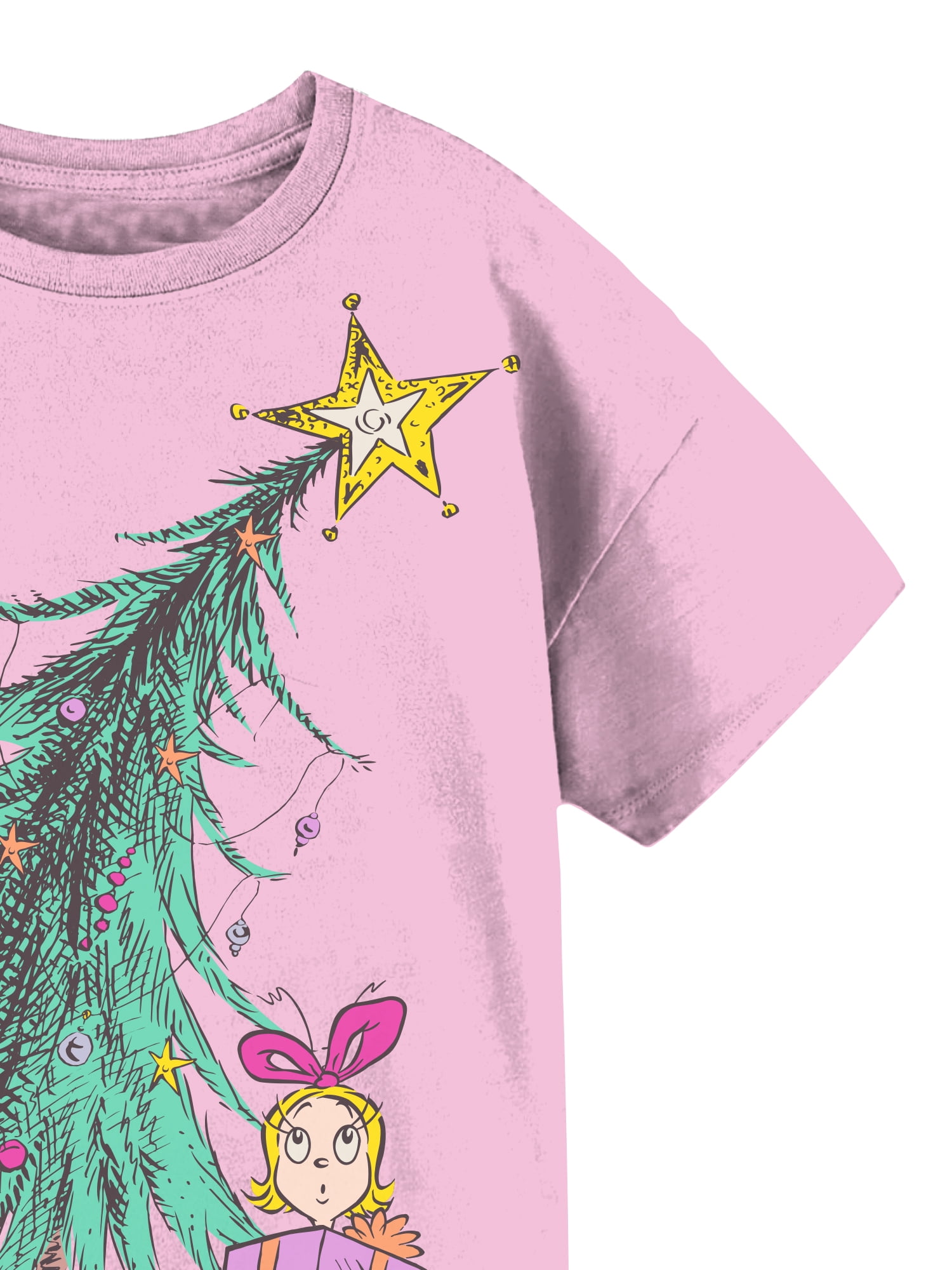 Dr. Seuss' Cindy Lou Who Girls Graphic Crewneck Short Sleeve T-Shirt, Sizes 4-16