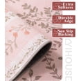 thumbnail image 3 of AIR-Washable Rugs 5x7 Area Rug,Floral Rug,Ultra-Thin Non Slip Carpet for Living Room,Bedroom,Soft Low-Pile, Green/Multi Color, 3 of 4