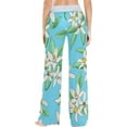 thumbnail image 4 of Women's Pajama Pants Floral Spring Pattern Comfy Stretch Sleepwear Essentials womens Lightweight Lounge Terry Pajama Pant, X-Large, 4 of 7