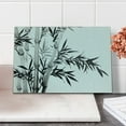thumbnail image 2 of Bamboo Print Cutting Board, Bamboo Tree Image Traditional Chinese Calligraphy Style Culture Theme, Decorative Tempered Glass Cutting and Serving Board, Small Size, Charcoal Grey White, by Ambesonne, 2 of 5