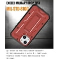 thumbnail image 5 of CaseBorne ArmadilloTek V Case for [iPhone 13] with Built-in Screen Protector & Kickstand Full-Body Multi-Layer Rugged - Red, 5 of 5
