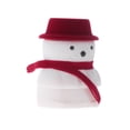 thumbnail image 5 of Gymnture White and Red Snowman Jewelry Case Creative Necklace Earring Container Christmas Packing Box Flannel Jewelry Ring Holder, 5 of 10