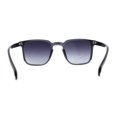 thumbnail image 4 of Mens Classic Hipster Keyhole Rectangle Horn Rim Plastic Sunglasses Slate Smoke, 4 of 4