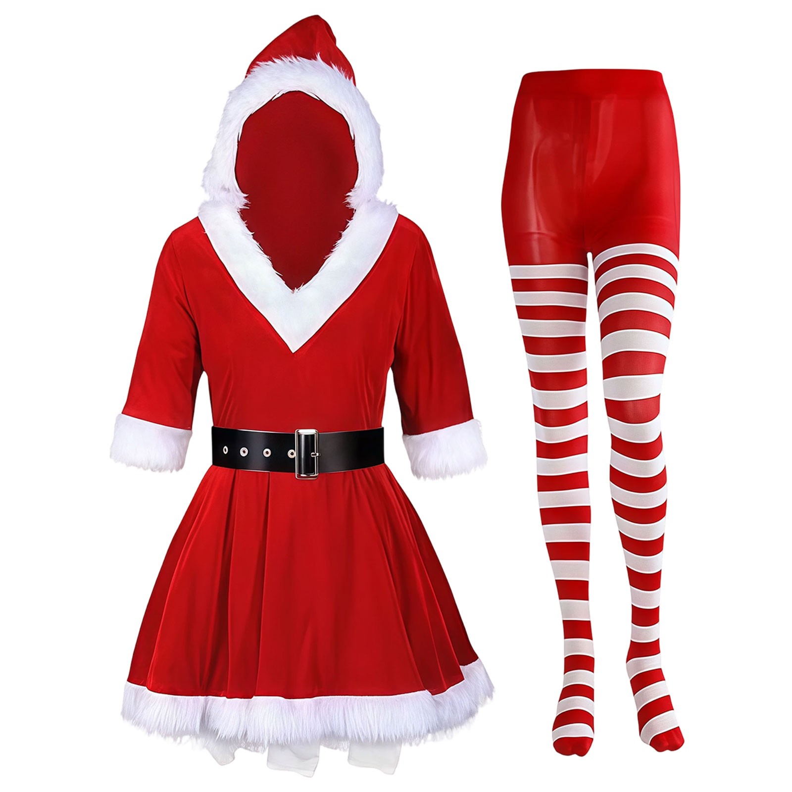 Shadoumai Christmas Dresses for Women Outfits Christmas Tree for Women Colored Balls Stars and Clips Xmas Party Set