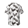 thumbnail image 2 of Wukai Funny Chicken Men's Casual Short-Sleeve Button Down Shirt - Lightweight Summer Dress Shirt for Daily Wear-3X-Large, 2 of 7