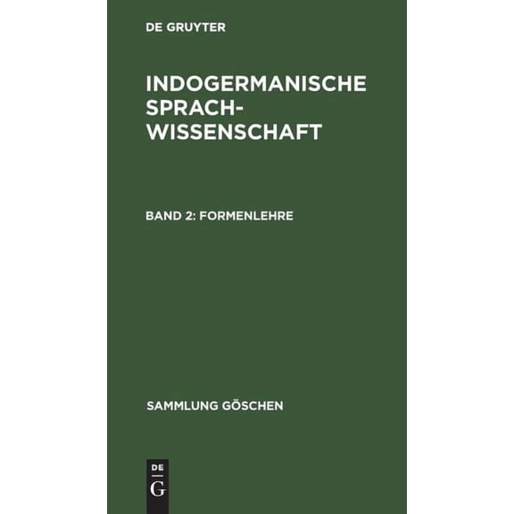 Sammlung Göschen: Formenlehre (Hardcover)