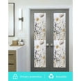 thumbnail image 5 of Window Privacy Film Rustic Flowers Stained Glass Window Film Decorative Sun Block Window Cover Watercolor Botanical Floral Herbs Plants Window Clings Static Adhesive Sticker for Bathroom 17.7"x78.7", 5 of 7