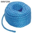 thumbnail image 1 of Lefu Blue Polypropylene Rope Coil 6mm Dia x 20M Nylon Rope tarpaulin Multifunctional, 1 of 10
