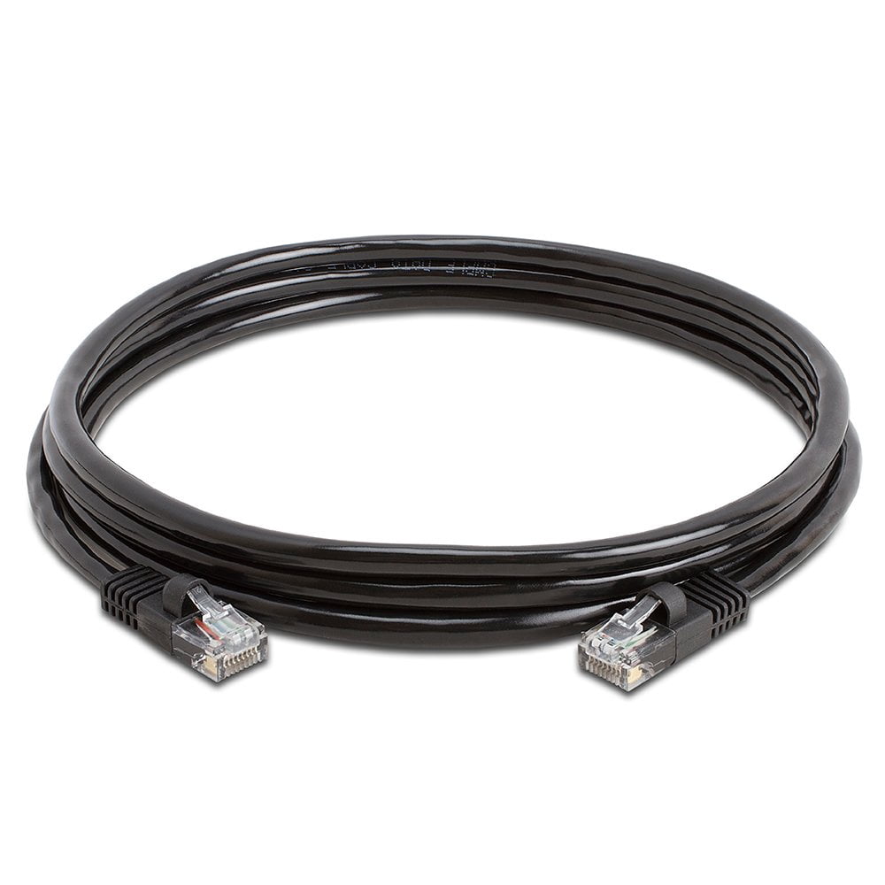 Cmple - 10 Pack Cat5e Ethernet Cable 7ft Computer Router Cables with RJ45 Connectors 1Gbps Ethernet Patch Cord 350Mhz Lan Wire - Black