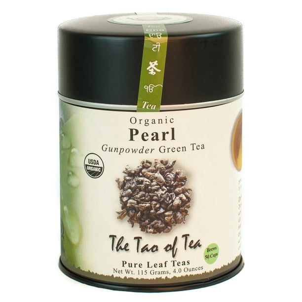 The Tao of Tea, Organic Pearl (Gunpowder) Tea, Loose Leaf Tea, 4 Oz Tin