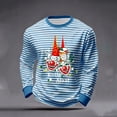 thumbnail image 4 of Striped Casual Print T-Shirt, Long Sleeve Crew Neck Top for Women â Light Thermal Tee for Fall 2025 Daily Wear, 4 of 5