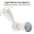 thumbnail image 6 of 2 Pack Outdoor Flood Light Fixtures With Dual Adjustable Heads,1500lm Exterior Spotlights,Dual Control-Switch/ Dusk-to-Dawn,IP54 Waterproof,4000K Security Lights(10W PAR38 LED Bulbs Included), 6 of 9