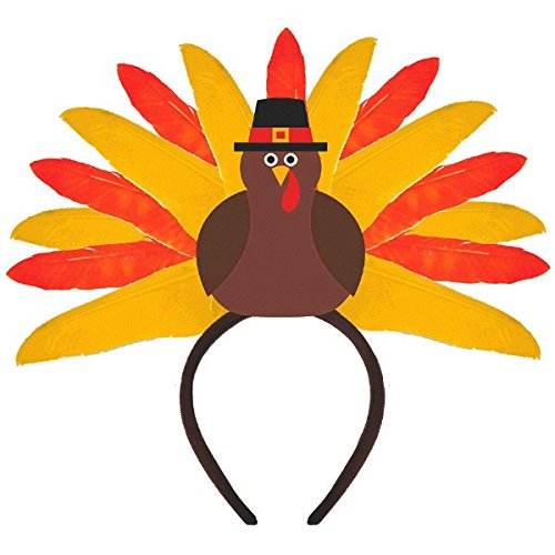 Amscan Festive Fall Thanksgiving Party Turkey Tiara Wearables