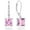 10-pink tourmaline-Oct, variant on Square Dangle Drop Earrings Sterling Silver Solitaire Leverback Earring 7MM Princess Cut May Emerald Birthstone Jewelry for Women