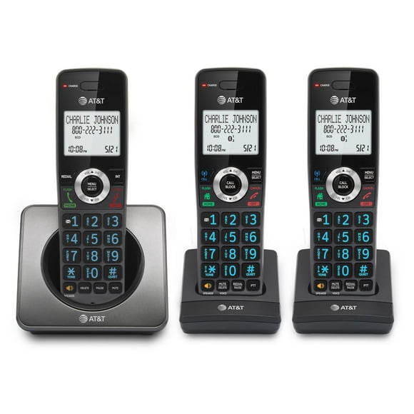 Teléfono residencial inalámbrico AT&T GL2101-3 DECT 6.0 con 3 teléfonos