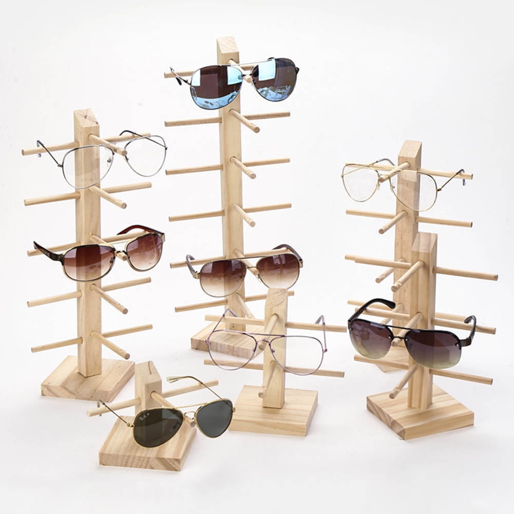 6Pair Sunglasses Display Rack Eyeglass Glasses Frame Organizer Show Stand Holder 