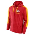 thumbnail image 2 of Men's-Fanatics  Heather Red Kansas City Chiefs Gains Full-Zip Hoodie, 2 of 3