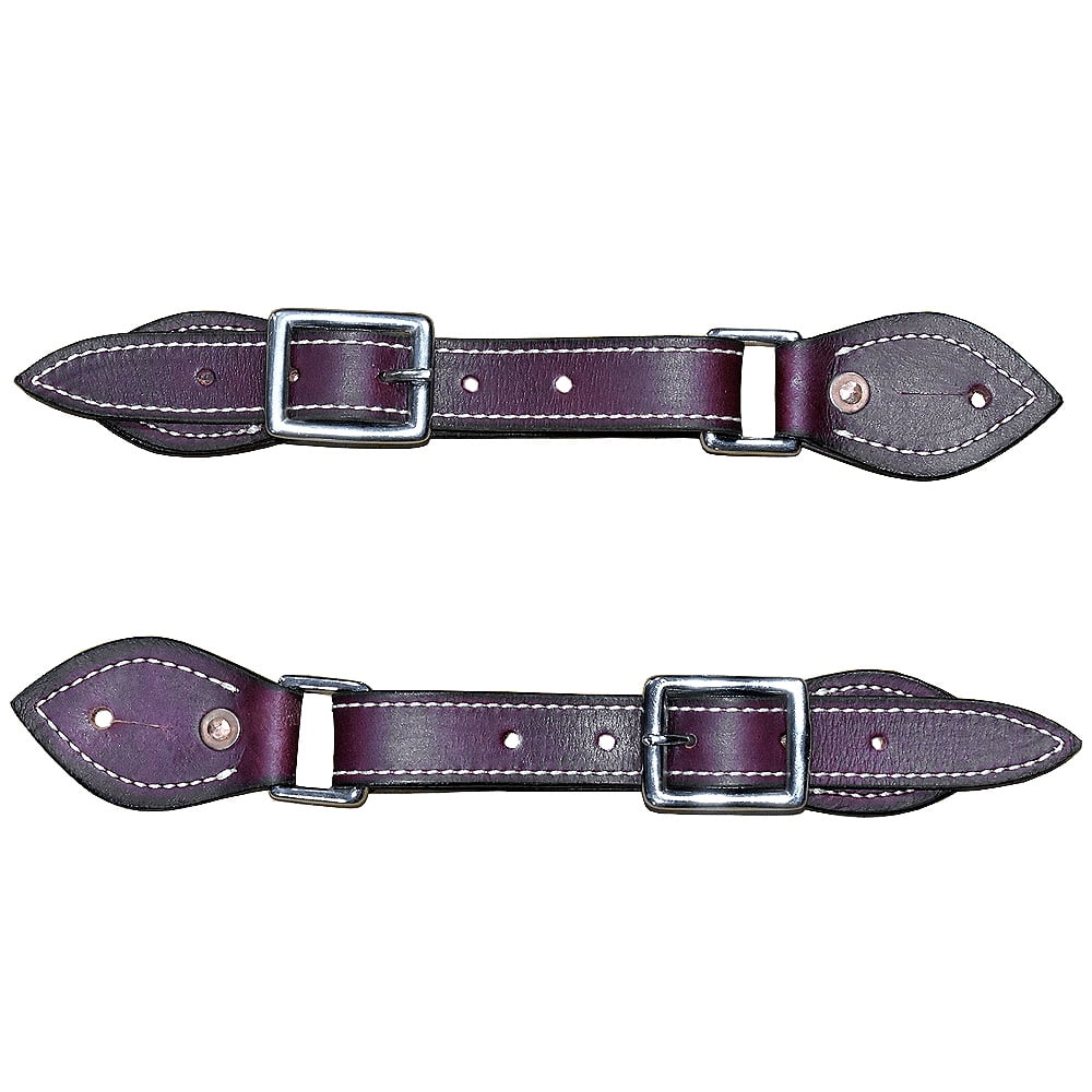 Hilason Western Spur Straps Leather Dark Brown