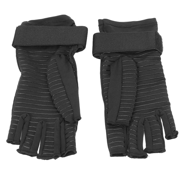 Guantes de medio dedo BuyWeekMX de Silicona y Fibra de cobre para aliviar el dolor de manos