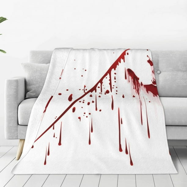 Balery Bloody Hand Manta de Felpa Suave y Acogedora – Cobija de Franela Aterciopelada para Cama, Lavable y Cálida para Sofá, Mascotas, Transpirable-50"x40"