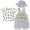 Light gray, variant on Star Wars The Child Newborn Baby Boys Short Overalls Graphic T-Shirt and Hat 3 Piece Outfit Set Light Gray 3-6 Months