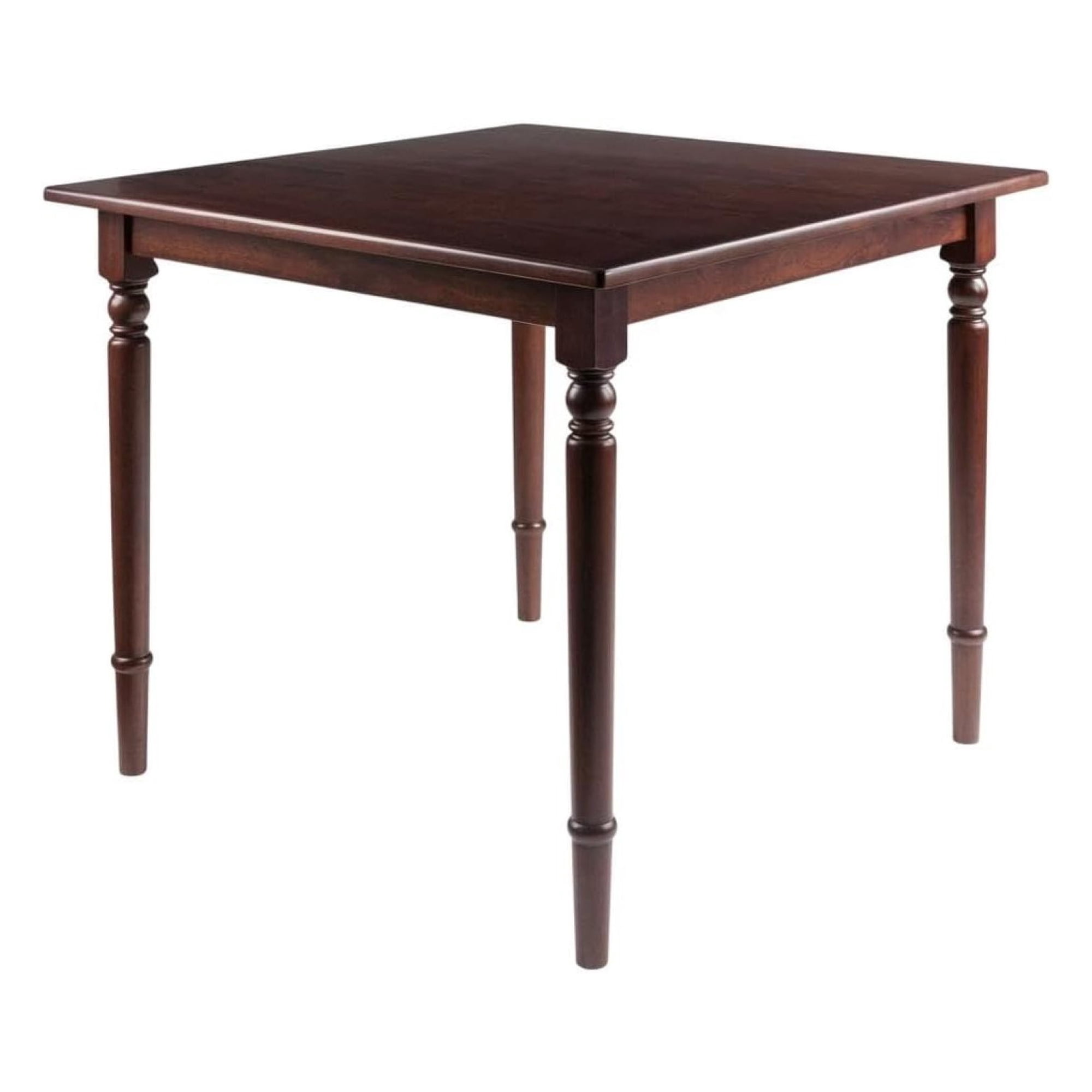 Walnut Small Square Dining Table – Solid Wood Kitchen Table for Compact Spaces – Square Table for Dining Rooms Kitchens or Apartments