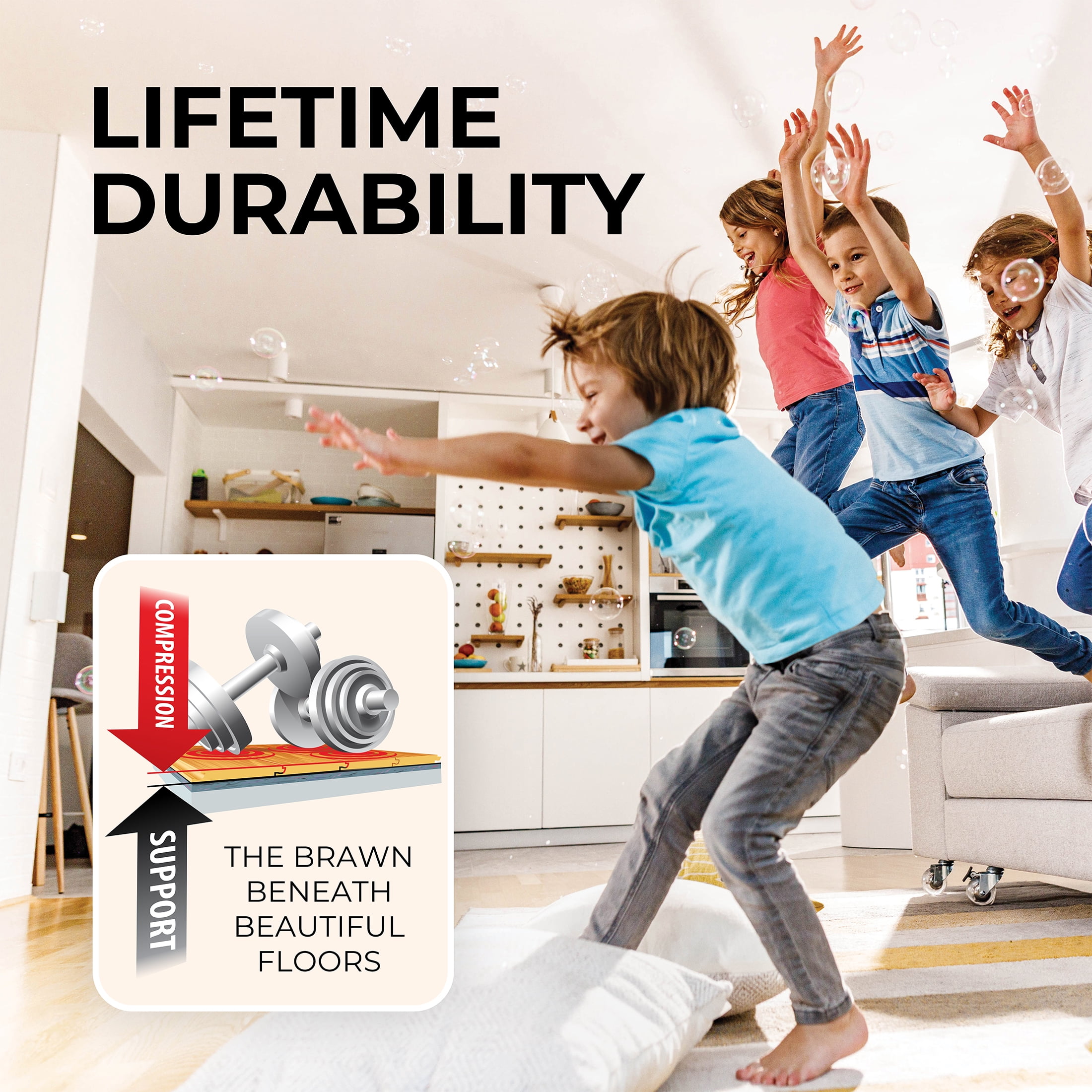 QuietWalk LV 360 Sq ft Acoustical Flooring Underlayment with Vapor Barrier for Luxury Vinyl Flooring
