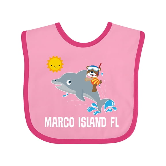 Inktastic Marco Island Florida Vacation Boys or Girls Baby Bib