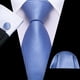 thumbnail image 3 of Set de corbatas Barry.Wang de seda con lunares para hombre, pañuelo y gemelos, 3 of 7