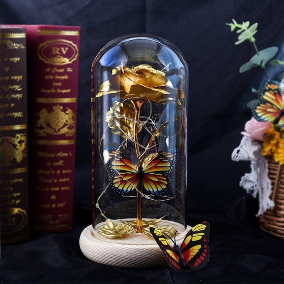 Valentine Days Roses Ornament with LED Light, Valentines Day Table Top Decorations, Valentine Signs Modern Valentines Decor, Valentine Decorations for Home(1PC)