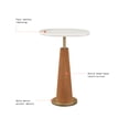thumbnail image 3 of Beautiful Blyth Drink Table by Drew Barrymore, White Marble and Cherry Finish, 3 of 8