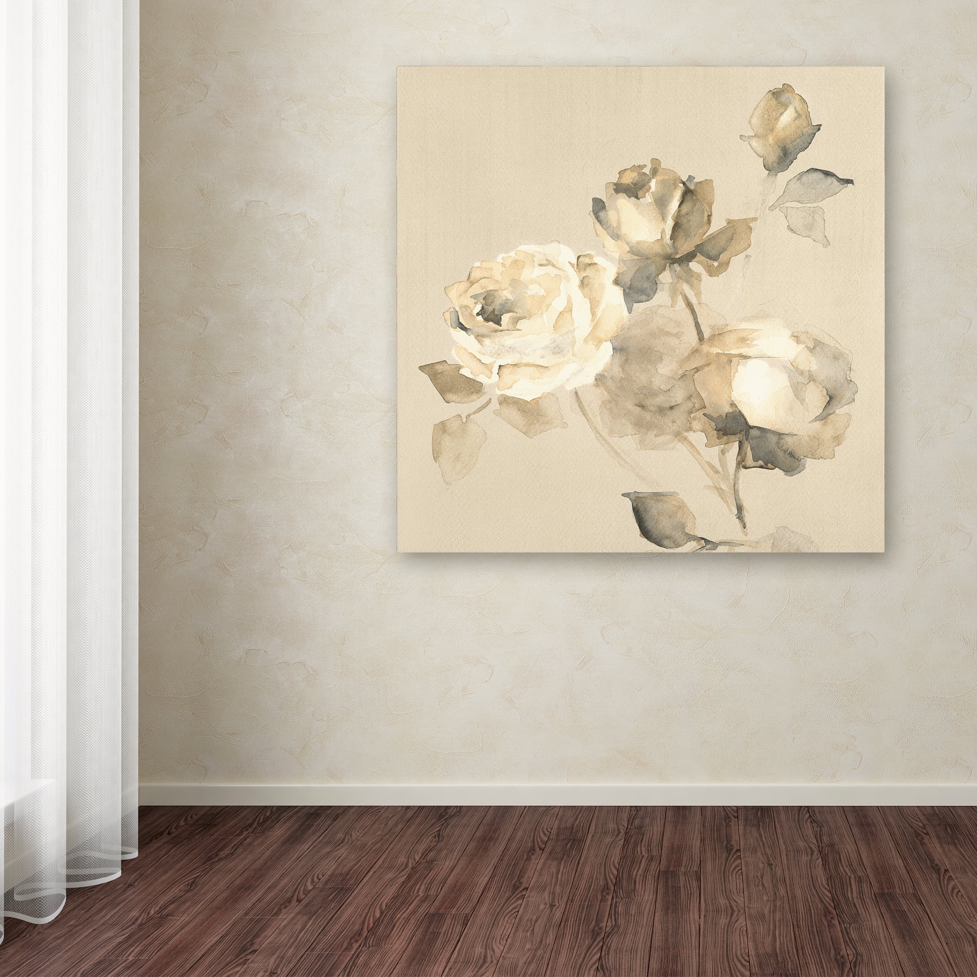 Trademark Fine Art 'Rose Blossoms Crop' Canvas Art by Wild Apple Portfolio