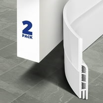 NSTB Door Draft Stopper Insulator Door Sweep Weather Stripping Noise Stopper,2 Pack White