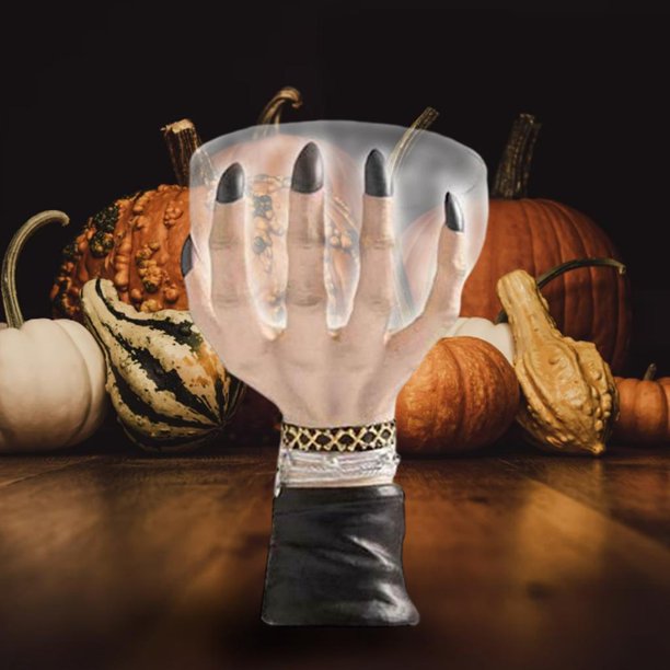 Creativo resina manos de tazón de aperitivos estante pedestal soporte para dulces tazón Halloween hogar interior decoración libre Negro Macarena Cuenco para dulces