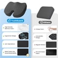 thumbnail image 4 of Memory Foam Seat Cushion for Office Chair, Car, Airplane & Bleachers - Sciatica, Hip & Coccyx Pain Relief for Long Sitting Comfort, 4 of 10