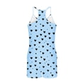 thumbnail image 4 of Kaemgyyd Womens Tank Top Pajama Set Comfy Sleeveless Sleepwear Print Racerback Camisole and Biker Shorts 2 Piece Pjs Outfit Loungewear, 4 of 6