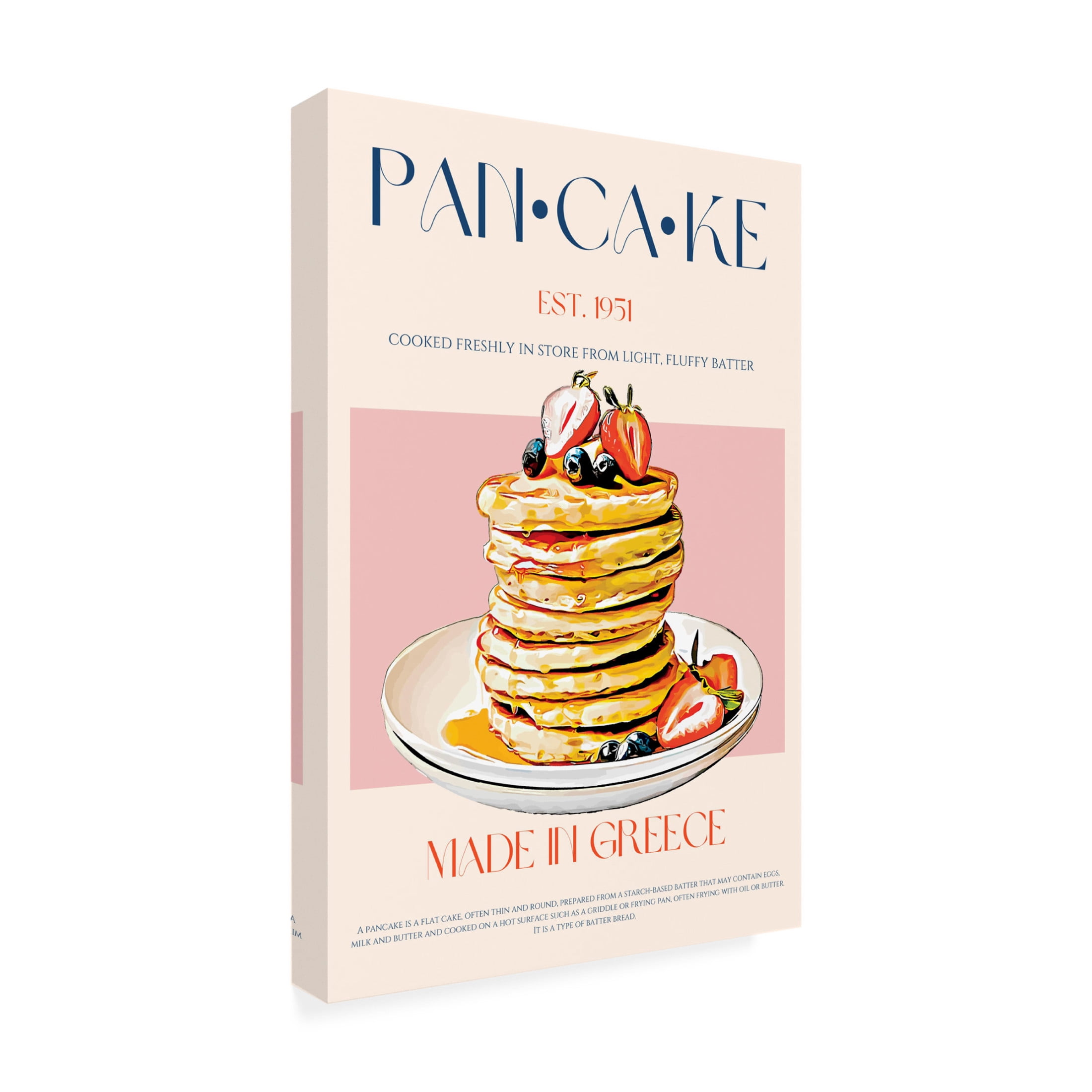 Canvas Wall Art - Nazma Khokhar 'Pancake' Wall Art for Living Room, Bedroom, or Office D?cor by Trademark Fine Art - 12 x 19 Inches