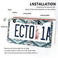 thumbnail image 3 of Aluminum License Plate Frame 2 Pack Car Exterior Accessory Car Tag Holder for Front Rear Plates Cars Decor Pastel Blue Shape Pattern, 3 of 7