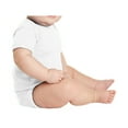 thumbnail image 5 of Infant Short Sleeve Cotton/Polyester Baby Rib Bodysuit White 24M, 5 of 5