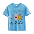 thumbnail image 6 of UACY 100 Days of School Shirt for Kids Boys Girls Funny 100th Day of School Toddler Graphic Short Sleeve T-Shirt, 6 of 6