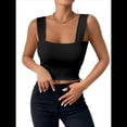 thumbnail image 3 of Tops Cortos de Tirantes Básicos Ajustados Sin Mangas Sexys para Mujer 2025 Negro M, 3 of 7