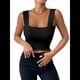 thumbnail image 3 of Tops Cortos de Tirantes Básicos Ajustados Sin Mangas Sexys para Mujer 2025 Negro M, 3 of 7