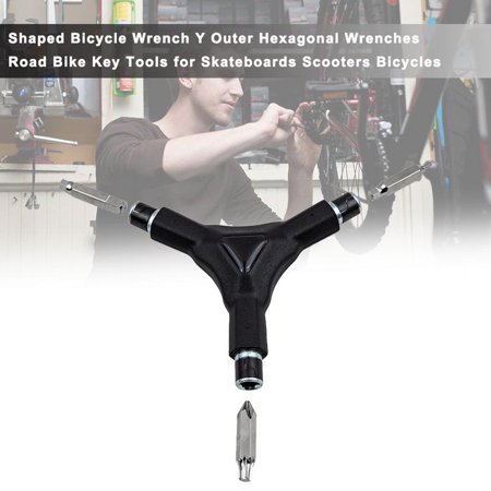 Megawheels Shaped Bicycle Wrench Y Outer Hexagonal Wrenches Road Bike Key Tools for Skateboards Scooters (Best Road Bike Under 1000 Uk)