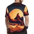 thumbnail image 4 of Nature Desert Sports T Shirt Summer Moon Print Classic T Shirts Hippie Tee Shirt For Mens, 4 of 5