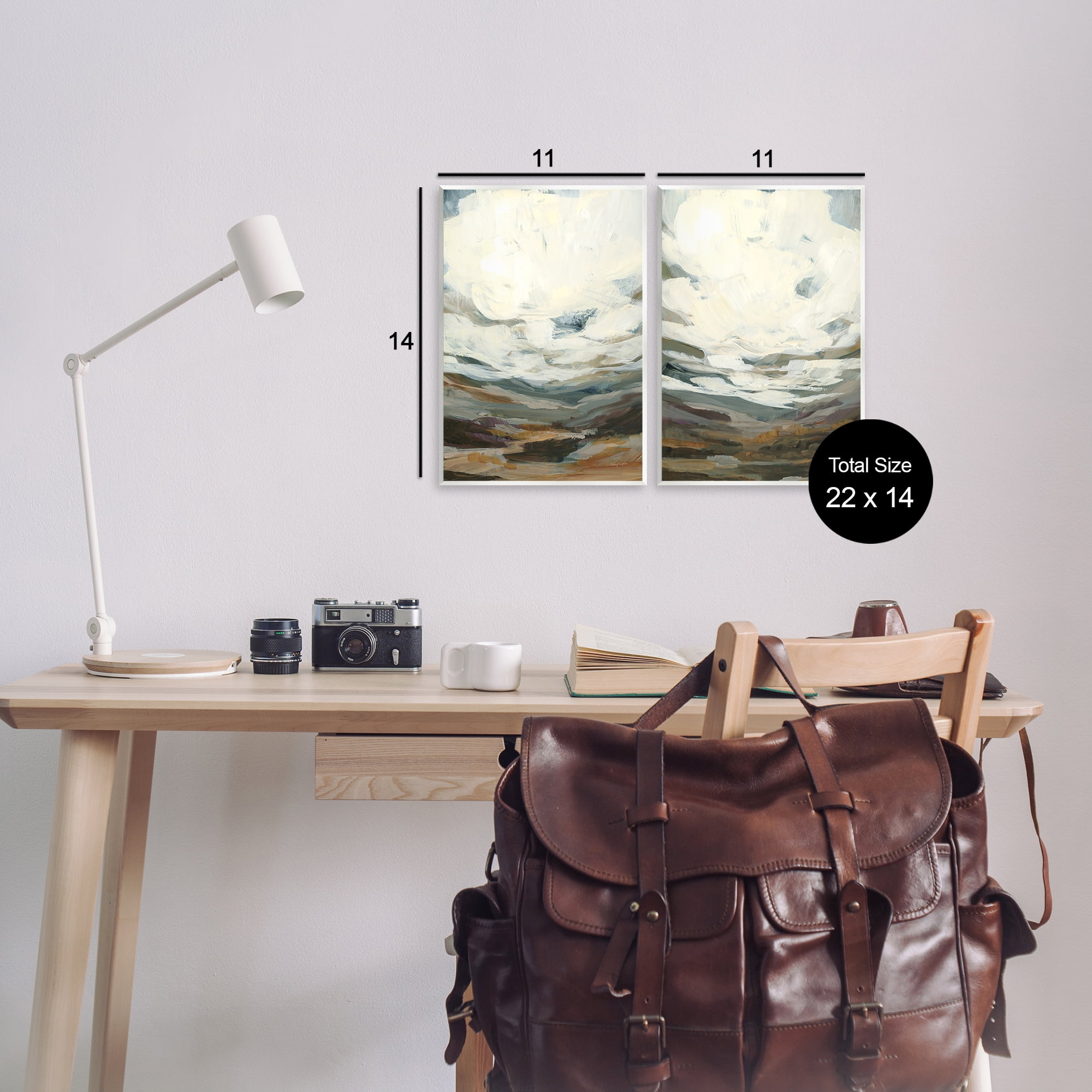 Stupell Industries Overcast Timber Thicket Abstract Painting Unframed Art Print Wall Art, 11 x 14, Set of 2
