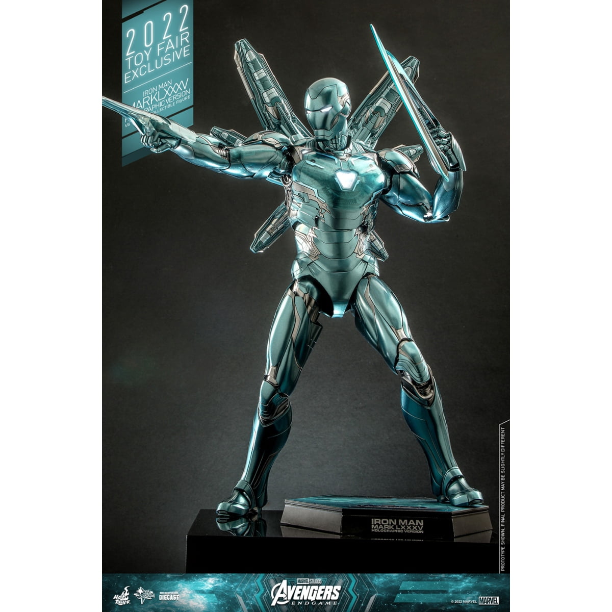 Iron Man Mark LXXXV Holo Endgame Diecast Fully Poseable Exclusive Hot Toys