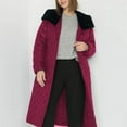 thumbnail image 2 of Lovskoo Womens Winter Coats Quilted Jacket Warm Clothes Plus Size Hooded Cotton Padded Coat Long Sleeve Jacket Claret, 2 of 6