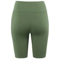 thumbnail image 3 of A2Y Women's Running Exercise High Waisted Bike Cotton shorts Light Olive 2XL, 3 of 3